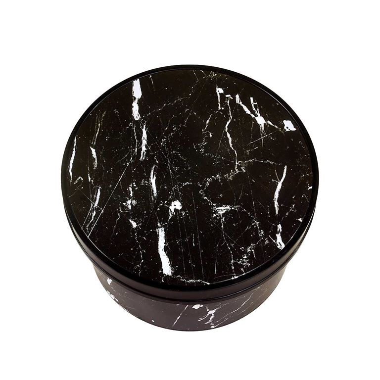 Qutu Roundbox  Black Marble - 15 Litre Yuvarlak Saklama Kutusu - 2