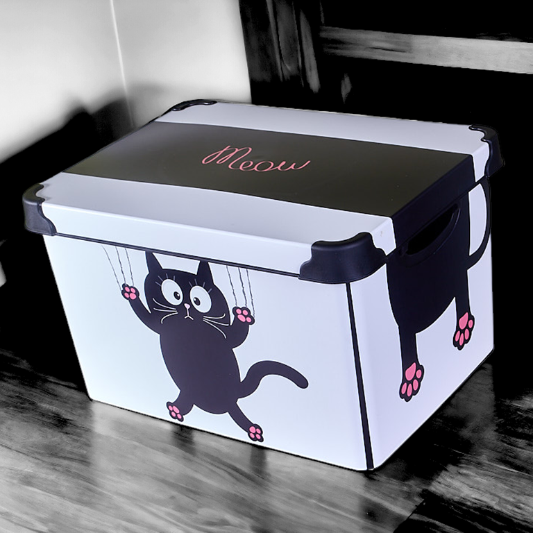 Style Box Meow - 20 Litre Dekoratif Saklama Kutusu - 1