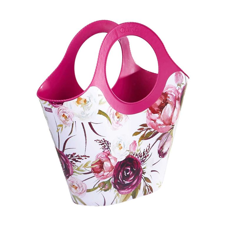 QUTU- Bag Rose Purple desenli plastik plaj çantası - 1