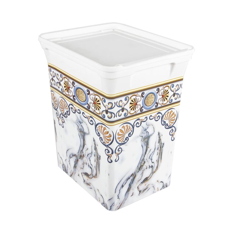 QUTU TRASHBIN Deco Marble 10 L çöp kovası